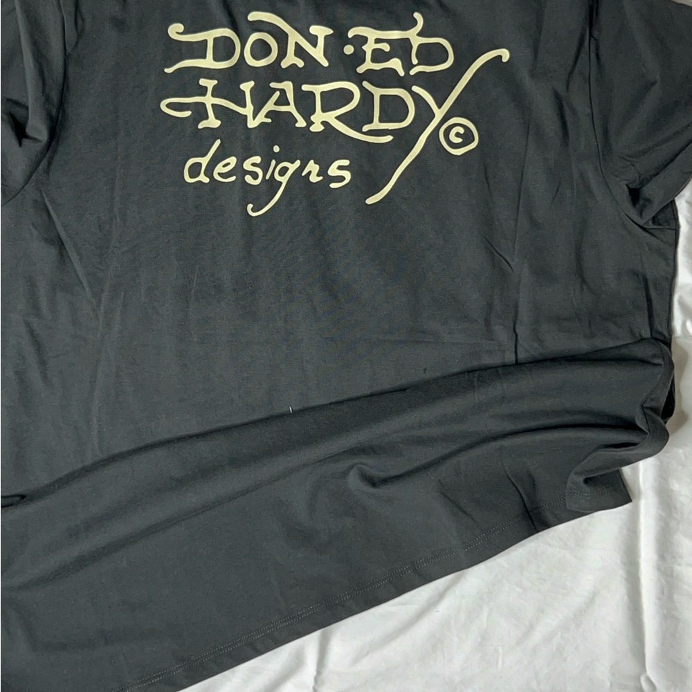 Ed Hardy Gray Skull Tshirt